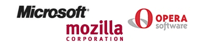 Microsoft, Apple, Mozilla, Opera